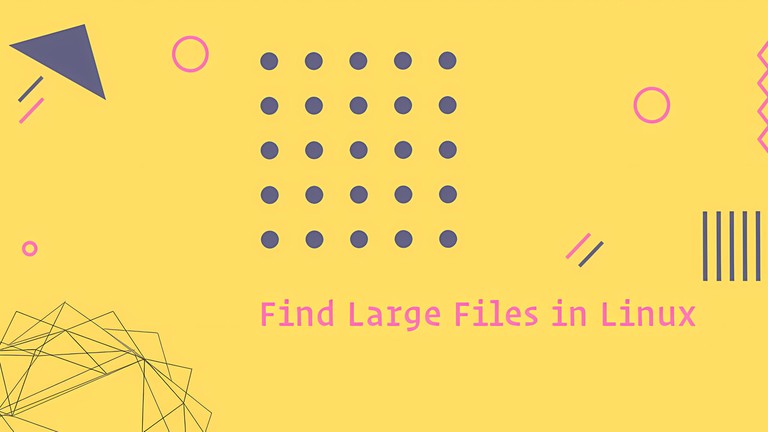 Terminal showing large files found with the find command in Linux