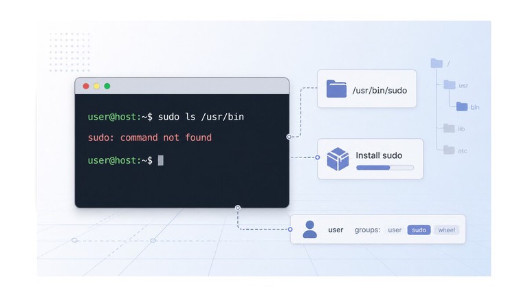 Fixing the sudo command not found error on Linux