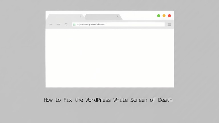 Blank white WordPress page caused by a PHP fatal error