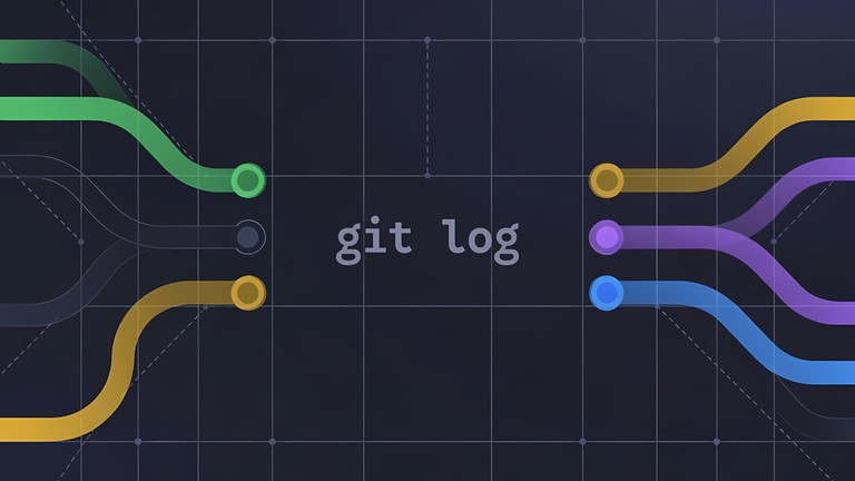 git log command showing commit history in Git