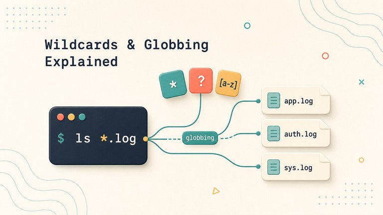 How shell wildcards and globbing expand file names in Linux