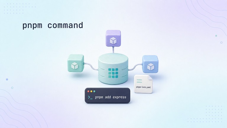 Managing Node.js packages with pnpm commands in a terminal