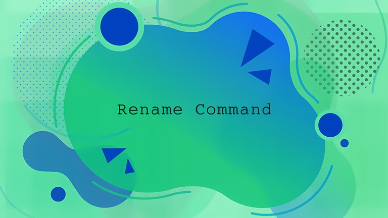 Terminal showing rename command renaming multiple files