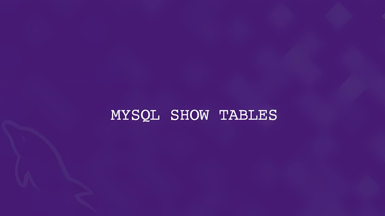 MySQL SHOW TABLES command listing database tables