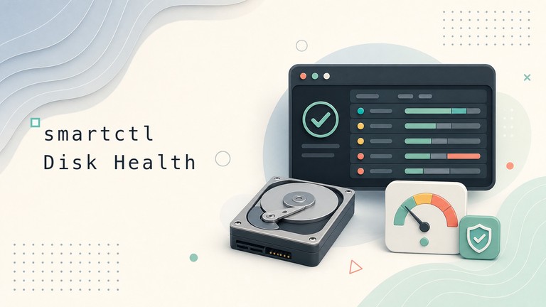 Checking disk SMART health with smartctl in a Linux terminal