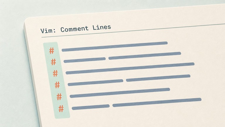 Vim editor commenting out a block of selected lines with the visual block insert technique