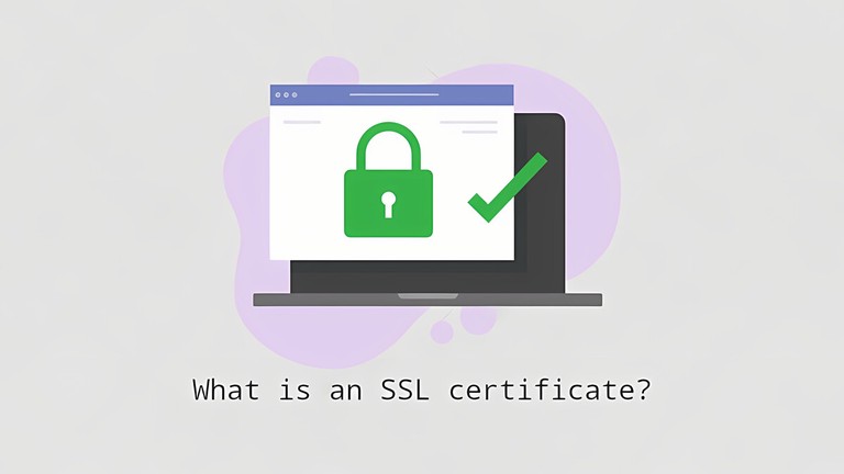 Diagram of an SSL/TLS certificate securing traffic between a browser and a web server